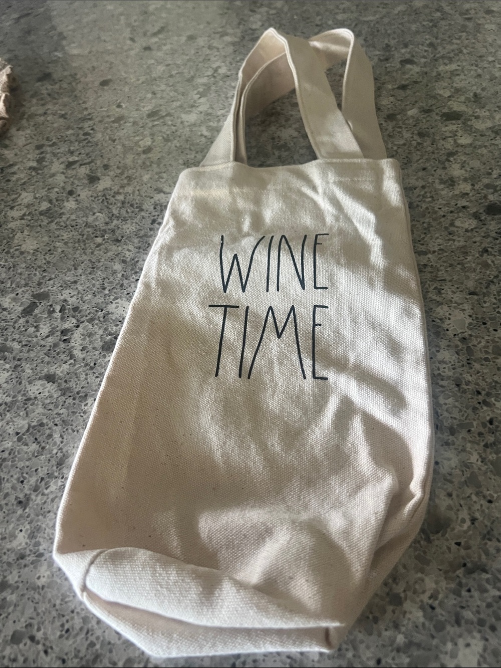 Rae Dunn Wine Time Canvas Wine Tote